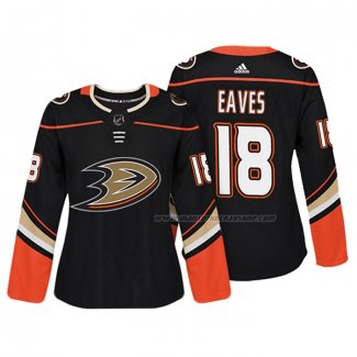 Maillot Hockey Femme Anaheim Ducks Patrick Eaves Authentique Joueur Noir