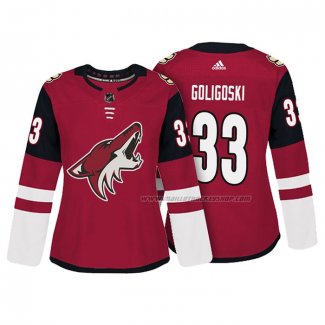 Maillot Hockey Femme Arizona Coyotes Alex Goligoski Authentique Joueur Rouge