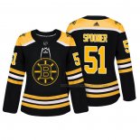 Maillot Hockey Femme Boston Bruins Ryan Spooner Authentique Joueur Noir