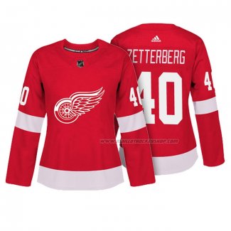 Maillot Hockey Femme Detroit Red Wings Henrik Zetterberg Authentique Joueur Rouge