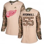 Maillot Hockey Femme Detroit Red Wings Niklas Kronwall Authentique 2017 Veterans Day Camouflage