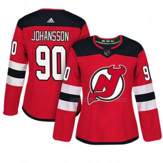 Maillot Hockey Femme New Jersey Devils Marcus Johansson Authentique Joueur Rouge