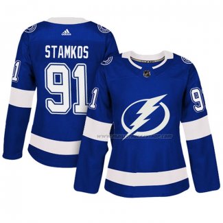 Maillot Hockey Femme Tampa Bay Lightning Steven Stamkos Authentique Joueur Bleu