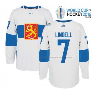 Maillot Hockey Finlandia Esa Lindell Premier 2016 World Cup Blanc