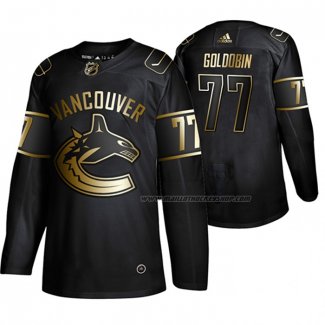 Maillot Hockey Golden Edition Vancouver Canucks Nikolay Goldobin Authentique Noir