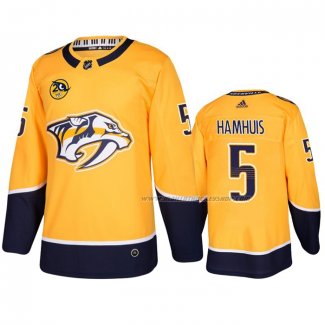 Maillot Hockey Nashville Predators Dan Hamhuis Domicile Jaune