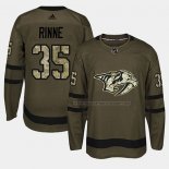 Maillot Hockey Nashville Predators Pekka Rinne 2018 Salute To Service Vert Militar