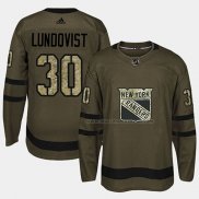 Maillot Hockey New York Rangers Henrik Lundqvist 2018 Salute To Service Vert Militar