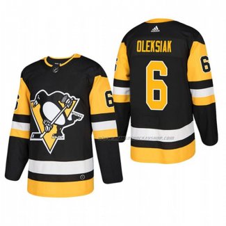 Maillot Hockey Pittsburgh Penguins Jamie Oleksiak Domicile Authentique Joueur Noir