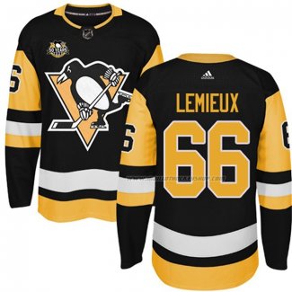 Maillot Hockey Pittsburgh Penguins Mario Lemieux 50 Anniversary Domicile Premier Noir