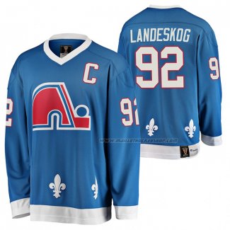 Maillot Hockey Quebec Nordiques Gabriel Landeskog Heritage Vintage Replica Bleu