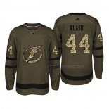 Maillot Hockey San Jose Sharks Marc Edouard Vlasic 2018 Salute To Service Vert Militar