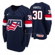 Maillot Hockey USA Colin Purcell 2019 Hlinka Gretzky Cup Bleu