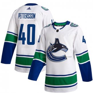 Maillot Hockey Vancouver Canucks Elias Pettersson 2019-20 Exterieur Authentique Blanc