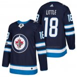 Maillot Hockey Winnipeg Jets Bryan Little Authentique Domicile 2018 Bleu