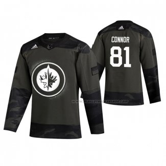 Maillot Hockey Winnipeg Jets Kyle Connor 2019 Veterans Day Camouflage