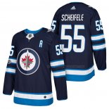 Maillot Hockey Winnipeg Jets Mark Scheifele Authentique Domicile 2018 Bleu