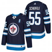 Maillot Hockey Winnipeg Jets Mark Scheifele Authentique Domicile 2018 Bleu