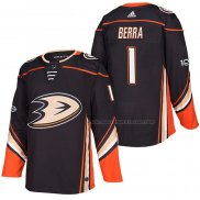 Maillot Hockey Anaheim Ducks Reto Berra Domicile Authentique 2018 Noir