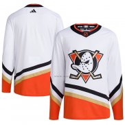 Maillot Hockey Anaheim Ducks Reverse Retro Authentique Blank Blanc