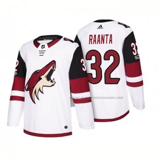 Maillot Hockey Arizona Coyotes Antti Raanta 2018 Season Centennial Patch Team Road Blanc