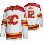 Maillot Hockey Calgary Flames Jarome Iginla 2019 Heritage Classic Authentique Blanc
