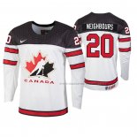 Maillot Hockey Canada Jake Neighbours 2019 Hlinka Gretzky Cup Blanc