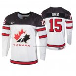 Maillot Hockey Canada Ridly Greig 2019 Hlinka Gretzky Cup Blanc