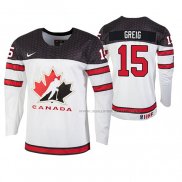 Maillot Hockey Canada Ridly Greig 2019 Hlinka Gretzky Cup Blanc