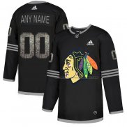 Maillot Hockey Chicago Blackhawks Personnalise Black Shadow Noir