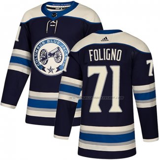 Maillot Hockey Columbus Blue Jackets Nick Foligno Alterner Authentique Bleu