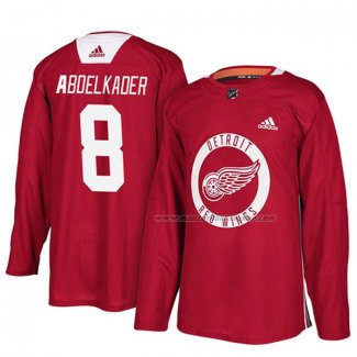 Maillot Hockey Detroit Red Wings Justin Abdelkader New Season Practice Rouge