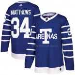 Maillot Hockey Enfant Toronto Maple Leafs Auston Matthews Authentique 2018 Arenas Throwback Bleu