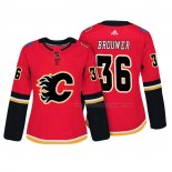 Maillot Hockey Femme Calgary Flames Troy Brouwer Authentique Joueur Rouge