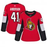 Maillot Hockey Femme Ottawa Senators Craig Anderson Authentique Joueur Rouge