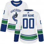Maillot Hockey Femme Vancouver Canucks Personnalise Exterieur Blanc