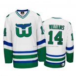 Maillot Hockey Hartford Whalers Justin Williams Heritage Throwback Blanc