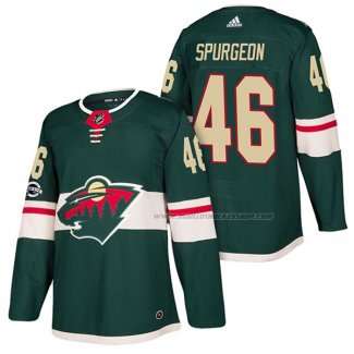 Maillot Hockey Minnesota Wild Jared Spurgeon Authentique Domicile 2018 Vert