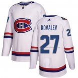 Maillot Hockey Montreal Canadiens Alexei Kovalev Authentique 2017 100 Classic Blanc