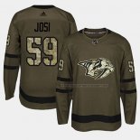 Maillot Hockey Nashville Predators Roman Josi 2018 Salute To Service Vert Militar