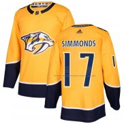 Maillot Hockey Nashville Predators Wayne Simmonds Domicile Authentique Jaune