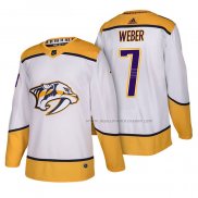 Maillot Hockey Nashville Predators Yannick Weber Authentique Exterieur 2018 Blanc