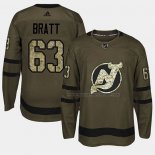 Maillot Hockey New Jersey Devils Jesper Bratt 2018 Salute To Service Vert Militar