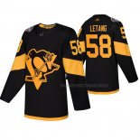 Maillot Hockey Pittsburgh Penguins Kris Letang Authentique 2019 Stadium Series Noir