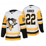 Maillot Hockey Pittsburgh Penguins Matt Hunwick Exterieur Authentique Joueur Blanc