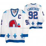 Maillot Hockey Quebec Nordiques Gabriel Landeskog Heritage Vintage Replica Blanc