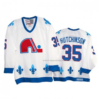 Maillot Hockey Quebec Nordiques Michael Hutchinson Heritage Vintage Replica 1991-95 Blanc