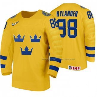 Maillot Hockey Suecia William Nylander Domicile 2020 Iihf World Jaune