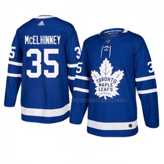 Maillot Hockey Toronto Maple Leafs Curtis Mcelhinney Authentique Domicile Bleu