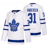 Maillot Hockey Toronto Maple Leafs Frederik Andersen Exterieur 2017-2018 Blanc